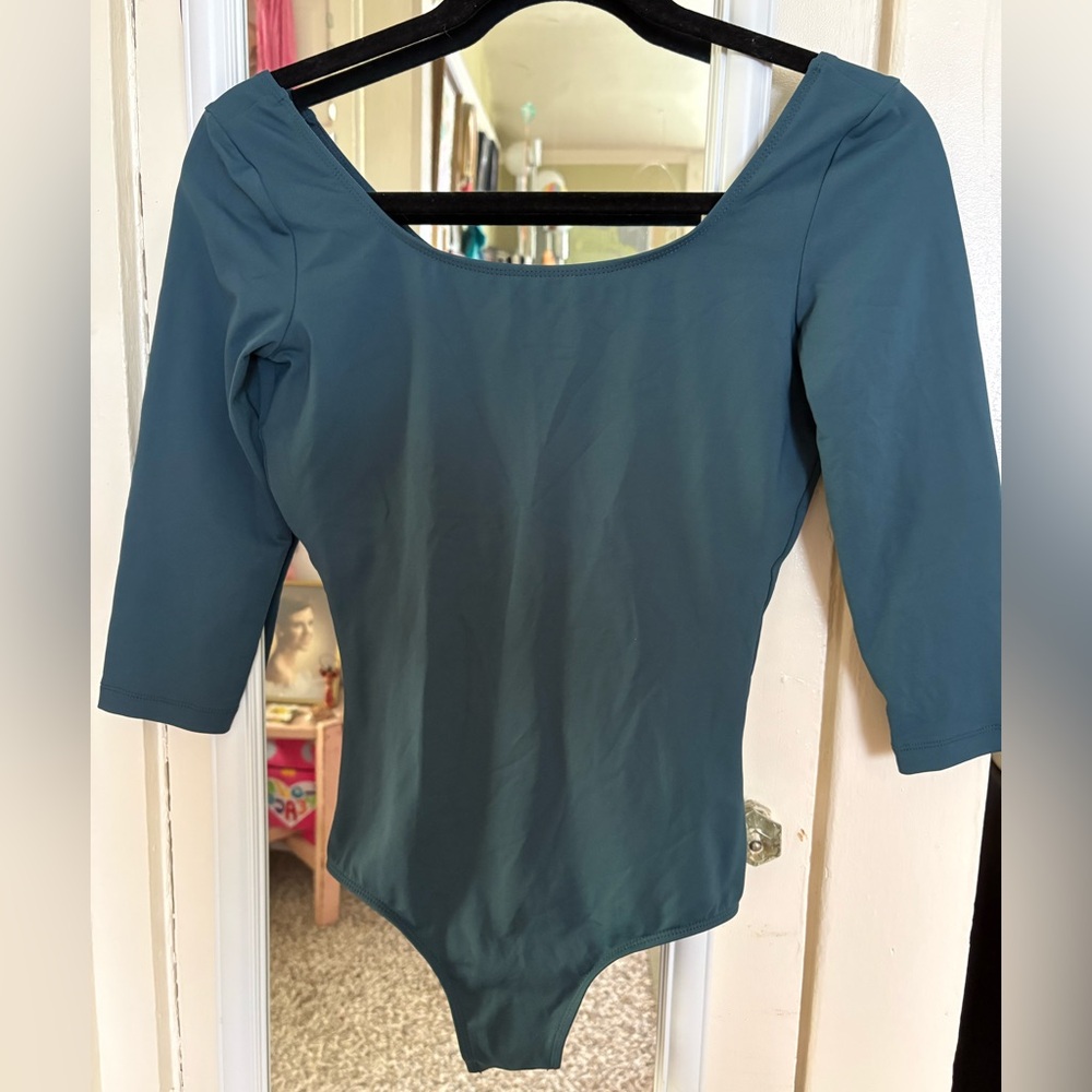 Lulli leotard. Size large. Beautiful deep teal color. Like new condition